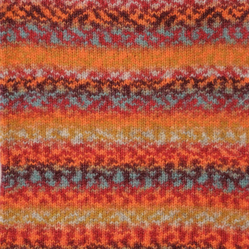 Lana Magic Jacquard &quot;Arancio-Mattone-Turchese-Grigio&quot; 922