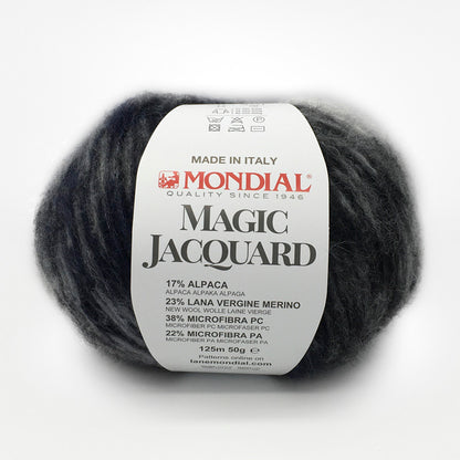 Lana Magic Jacquard &quot;Grigio-Nero&quot; 933